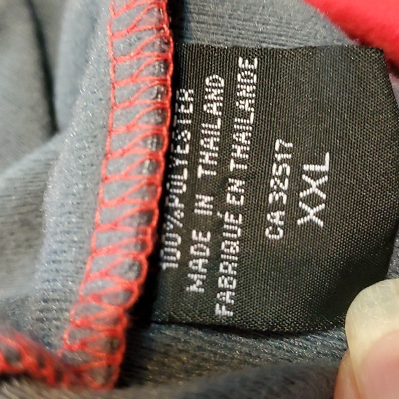 Sligo Men's 1/4 Zip Red/Gray Long Sleeve Size XXL - Picture 7 of 8